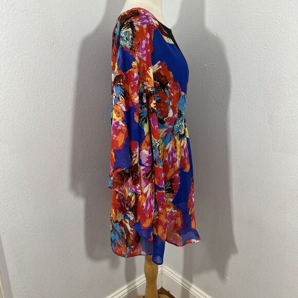 Sara‎ Michelle Blouse Womens 3X Floral Flutter Sleeves Whimsical Romantic Fairy - Picture 5 of 16